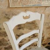 White patinated bistro chair