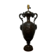 Patinated bronze lamp base medal