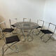 Table et 6 chaises pliante Luisa vintage design italien Marcelo Cuneo