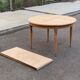 Table à manger ronde extensible rénovée Louis Philippe 120-220cm 19ème