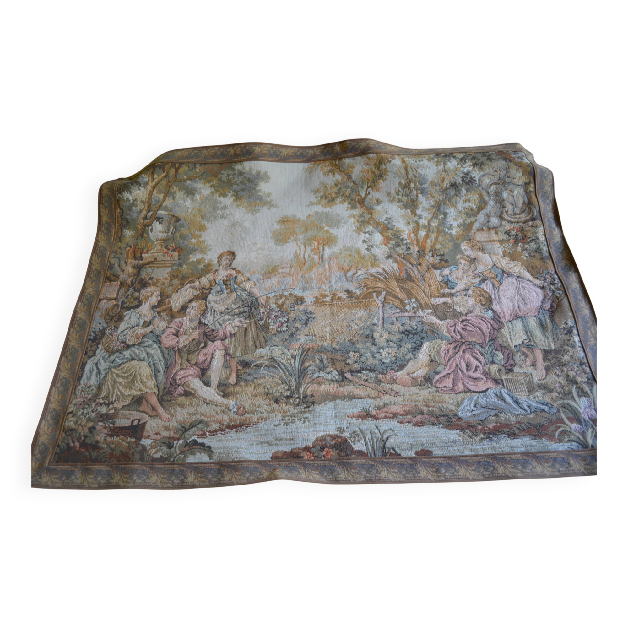 "Fishing party of Madame de Maintenon" Classical-inspired tapestry