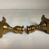 Pair of small brass candle holders