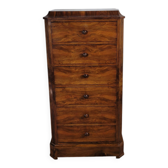 Chiffonnier grande commode en noyer  XIX ème siècle
