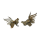 Pair of metal roosters