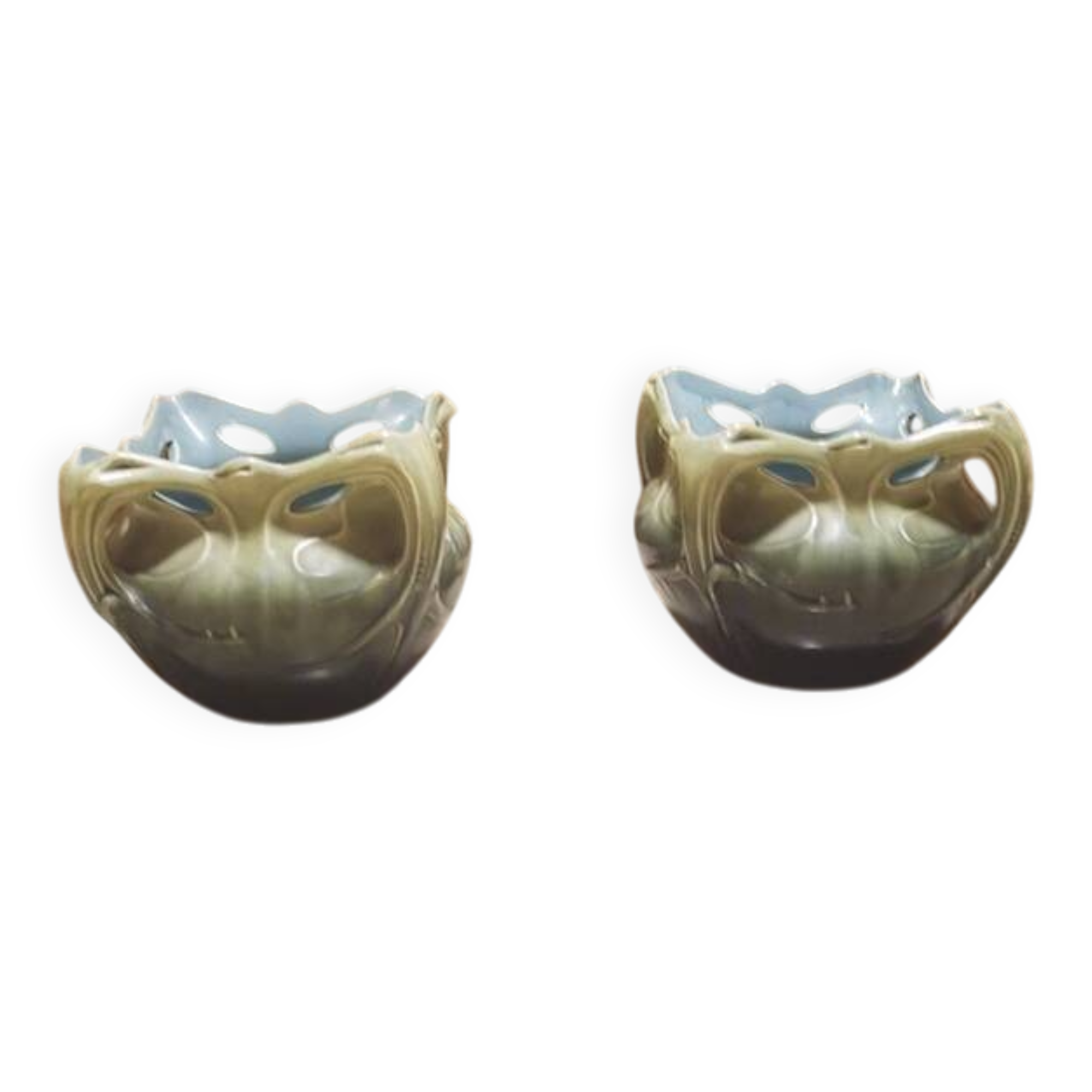 Pair of Guimard Art Nouveau Planters