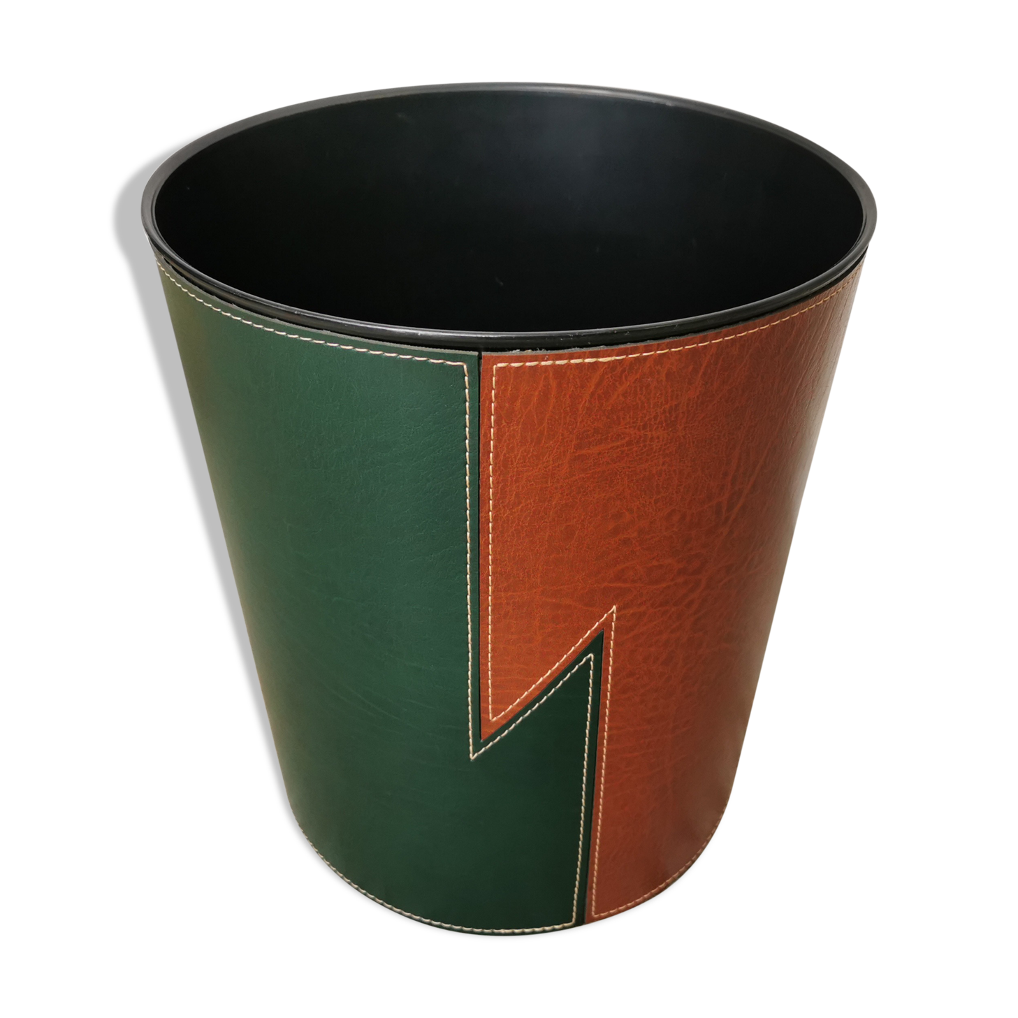 Vintage leather paper basket Denmark