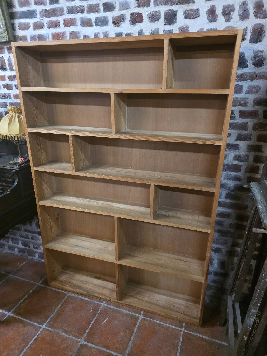 Vintage 70s fir bookcase