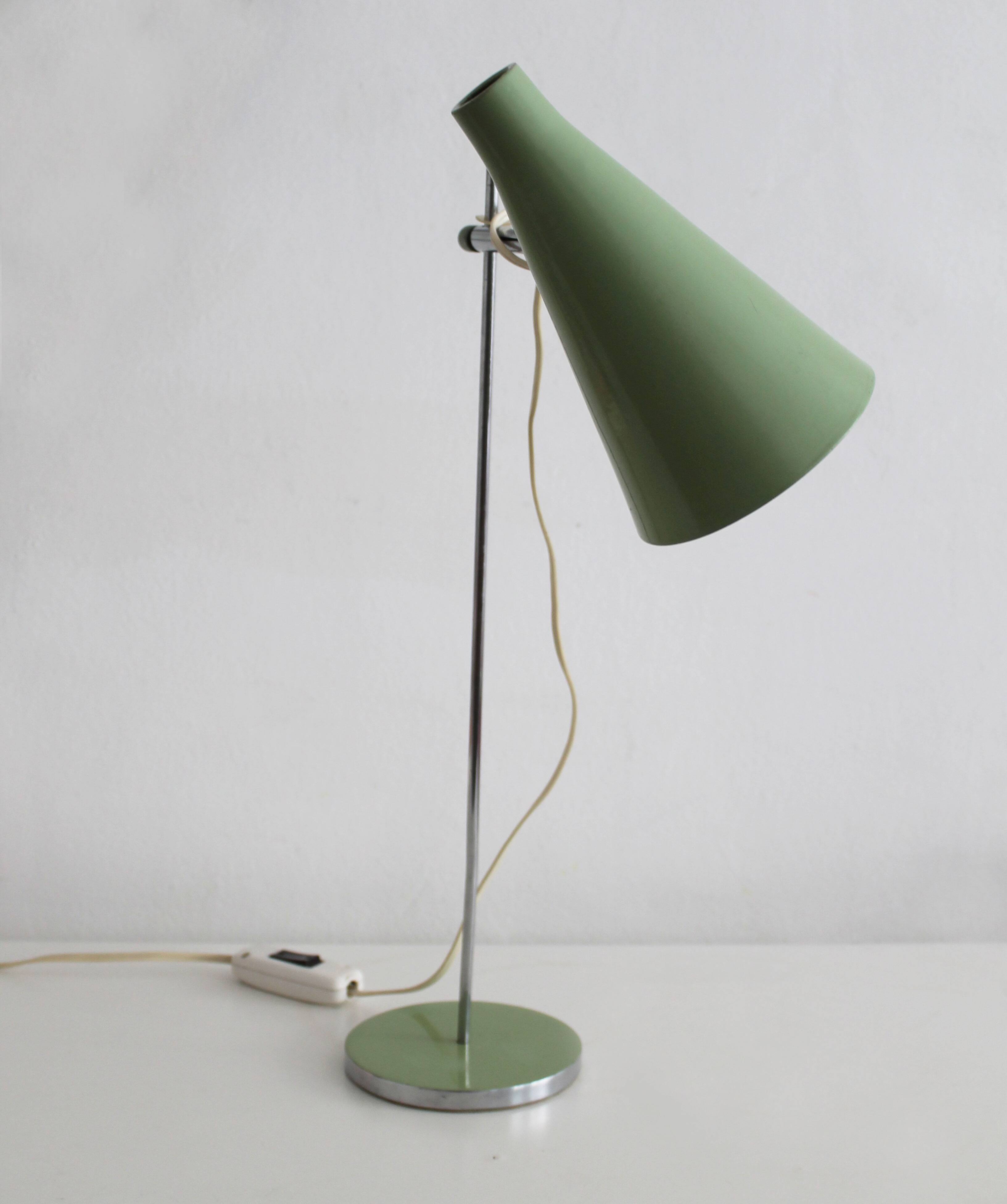 Lampe de table moderne du milieu du siècle des années 1960 par Josef Hurka pour Lidokov