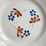 vintage flower plates set of 2