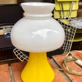 Bedside lamp glass opalin vintage 70