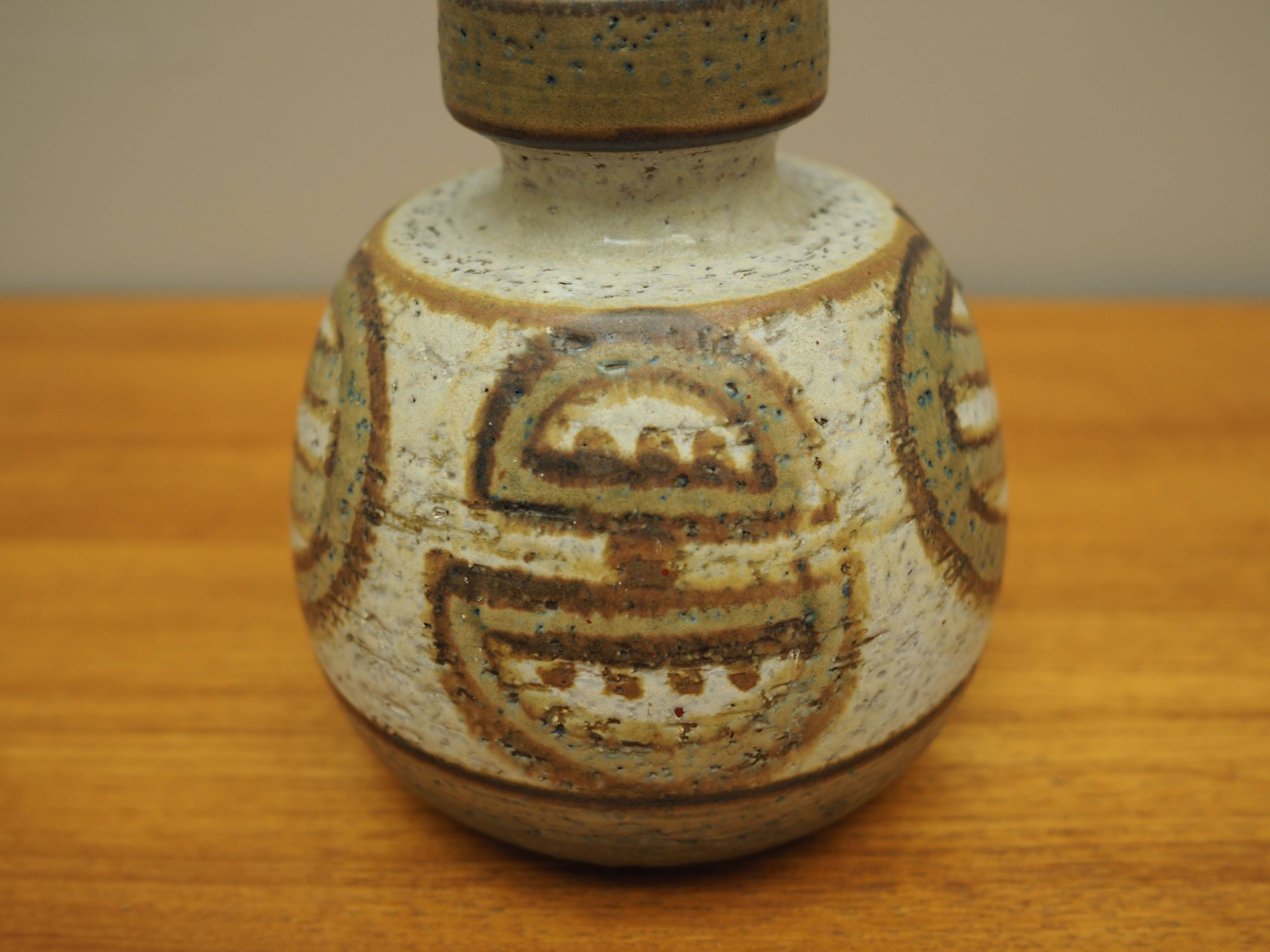 Ceramic vase, Danish design, 1970s, production: Soholm