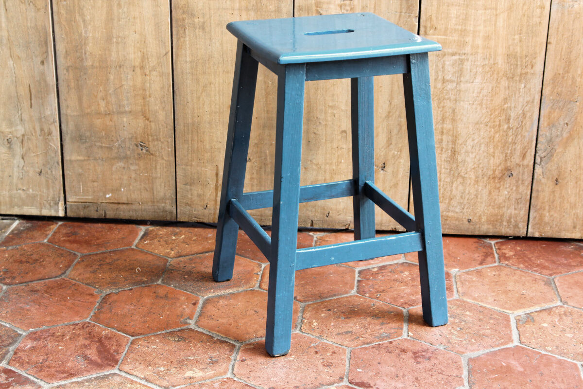 Wooden workshop stool