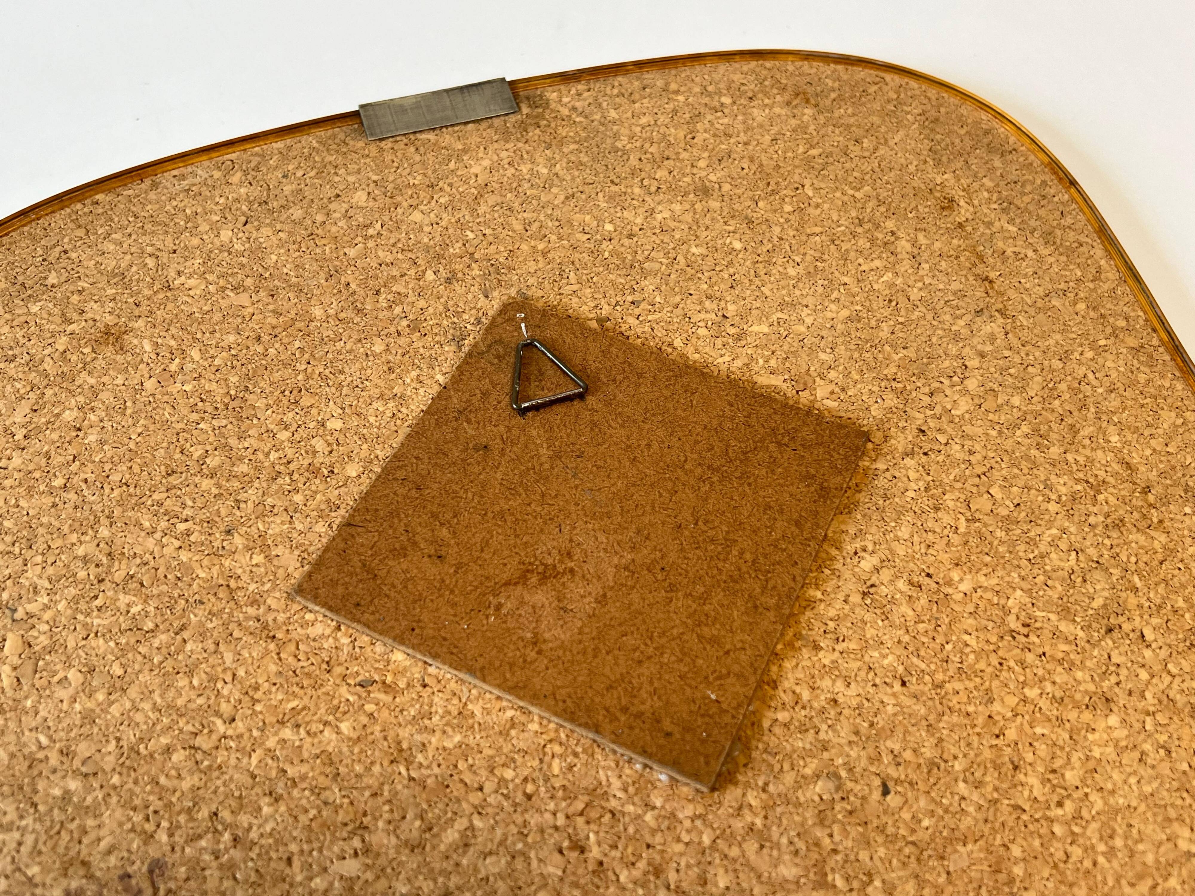 Antique free form mirror vintage design rearview mirror 60 - 33.5 x 61 cm