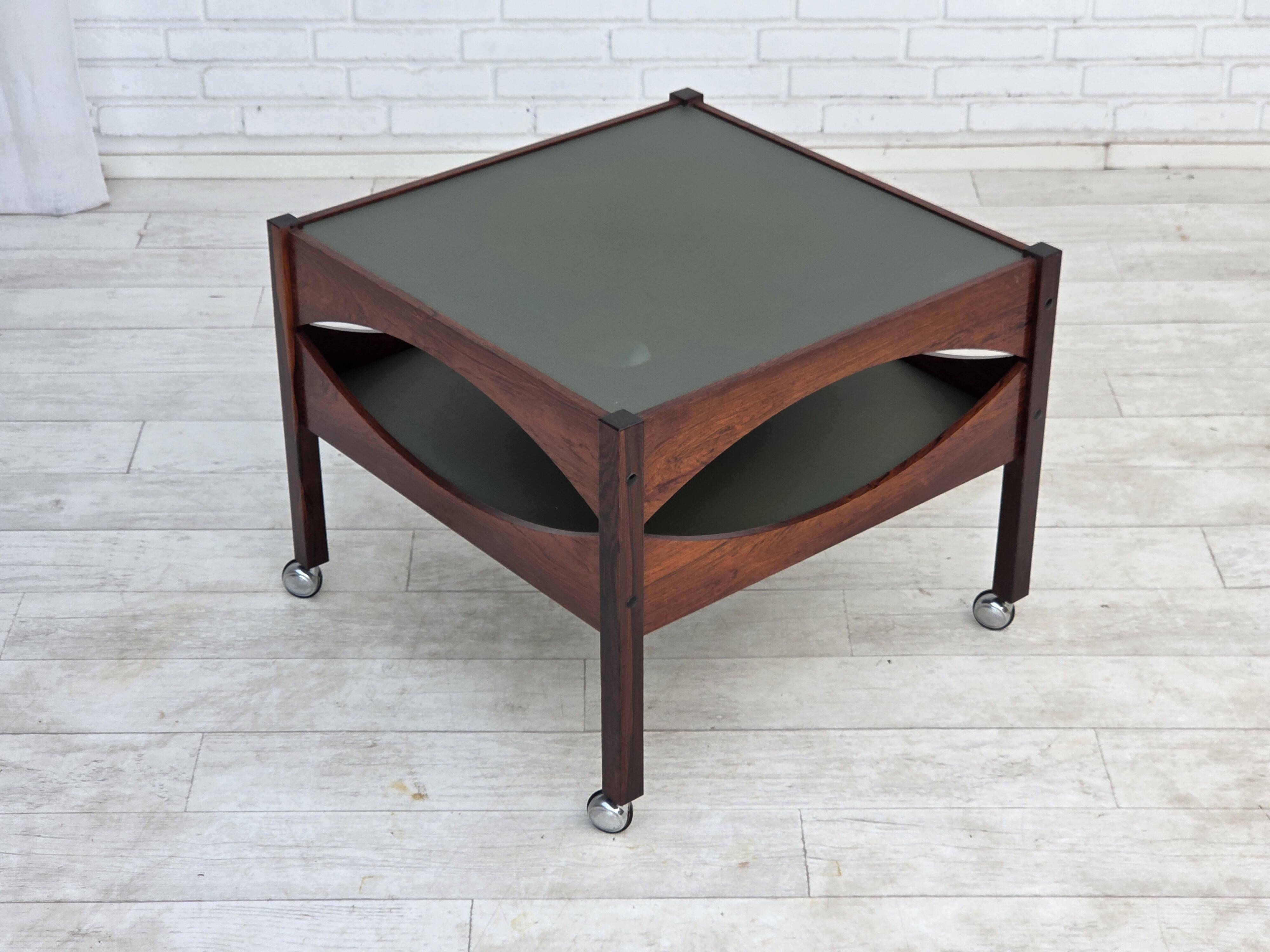 1970s, Danish design by Kristian Vedel. Side table model "Modus", teak wood