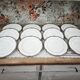 Set of 12 Wedgwood Amherst model porcelain starter/lunch plates.