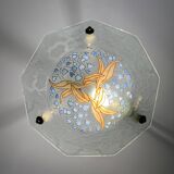 Aurys Loys Lucha enameled glass basin with lily of the valley decoration