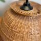 Suspension en osier rotin vintage