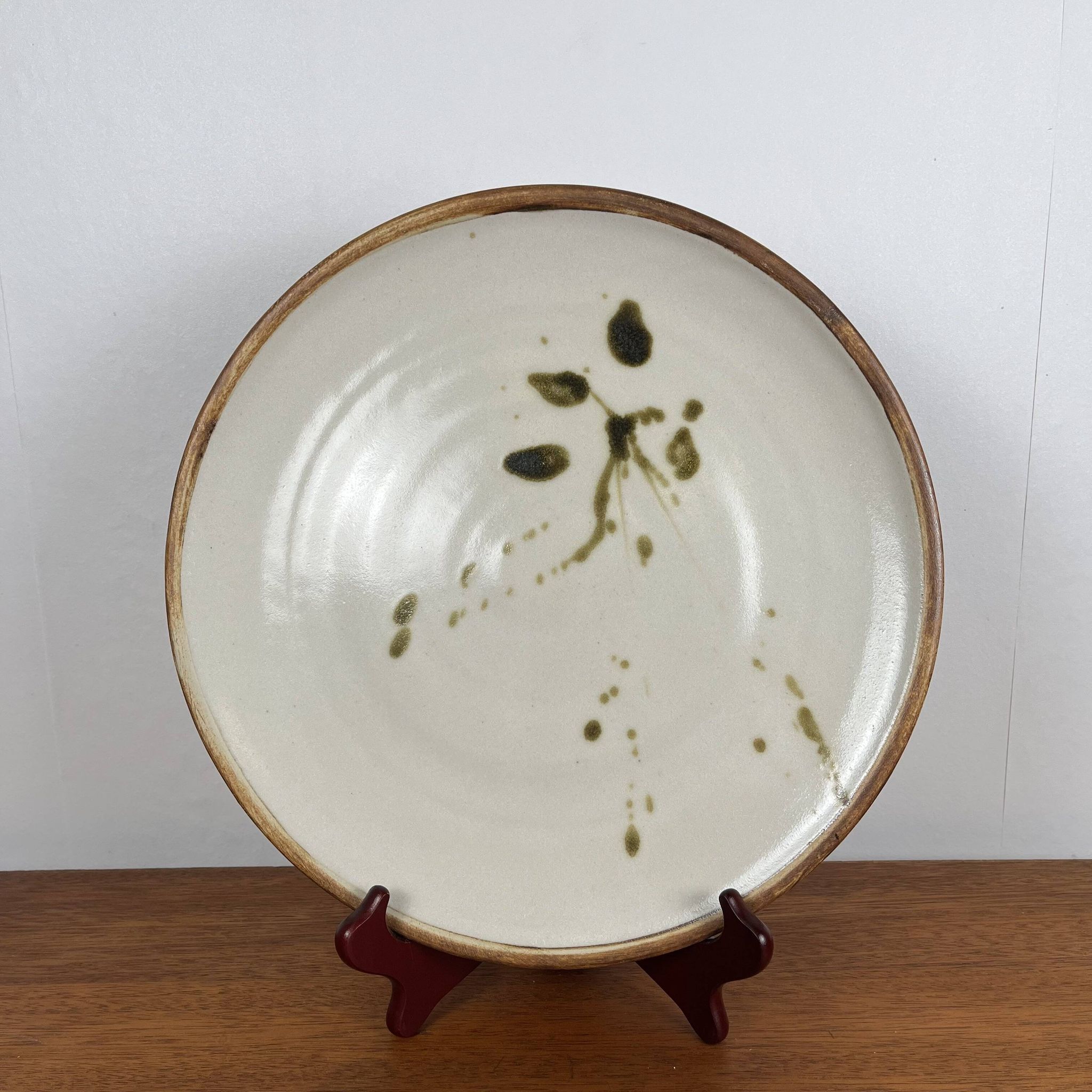 Plat rond / Plat à gateau  "La Colombe", 1950/60, Madeleine Brault