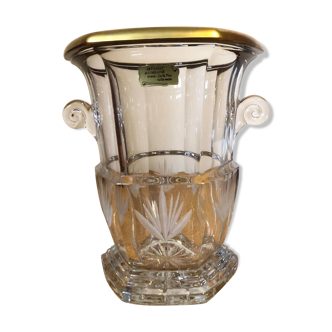 Lorraine crystal champagne bucket with 24 carat gold coating