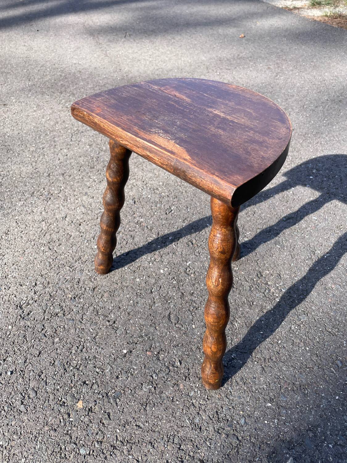 Wooden farmhouse stool