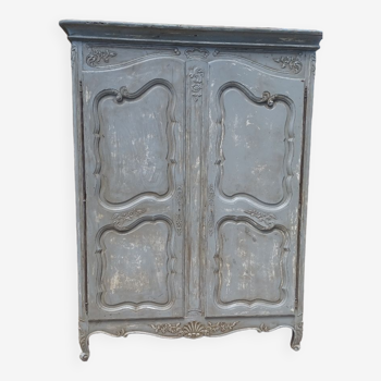 Old cabinet 18th century painted patinated