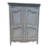 Old cabinet 18th century painted patinated