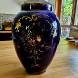 Cobalt blue and gold vase