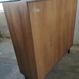 Shelf, vintage walnut veneer bookcase