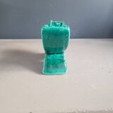 Green glazed ceramic butterfly flower frog