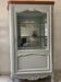 Louis XV display cabinet in solid cherry wood, patinated in Gustavian grey.