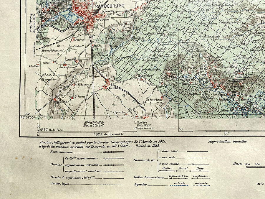 Carte de Rambouillet Novembre 1931