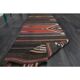 Tapis de couloir vintage turc Oushak fait main en laine et coton marron