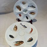 Porcelain oyster plates