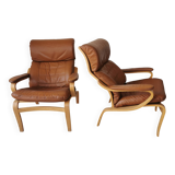 Pair of vintage Scandinavian armchairs