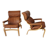 Paire de fauteuils scandinaves vintage