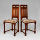 Pair of neo-Gothic chairs in Carved Walnut circa 1890