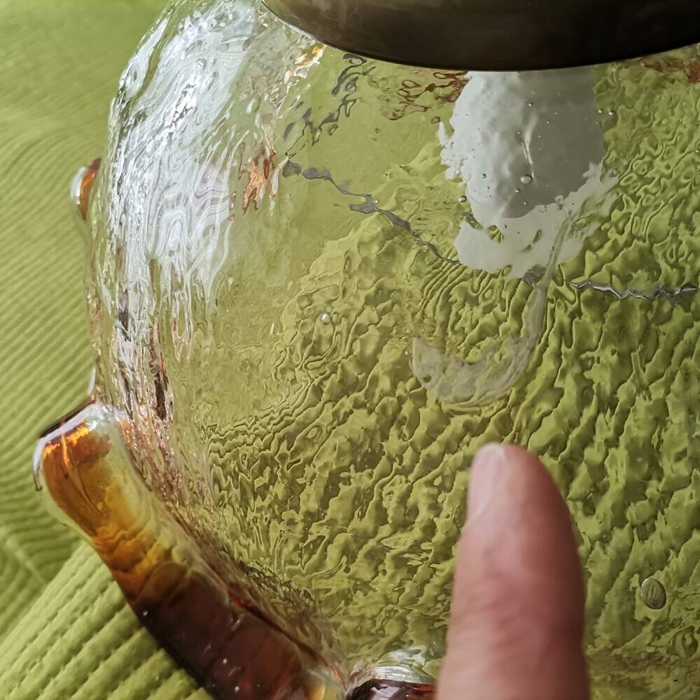 Large Murano glass retractable hanging lamp