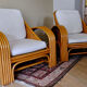 Paire de fauteuils rotin