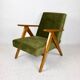 Fauteuil modèle B-310 avec revêtement vert olive, années 1970