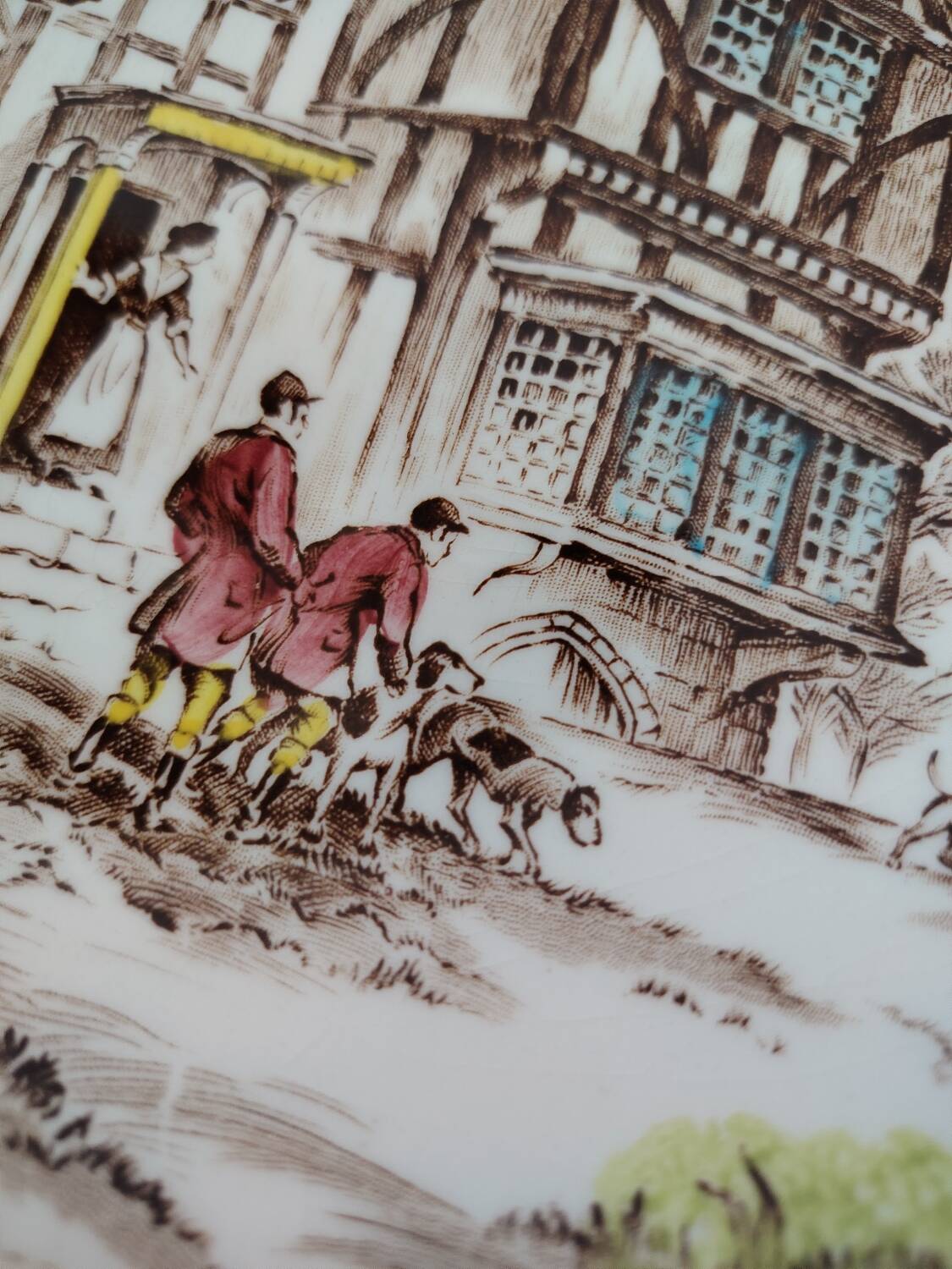 Gien Ludlow plate, hunting scene