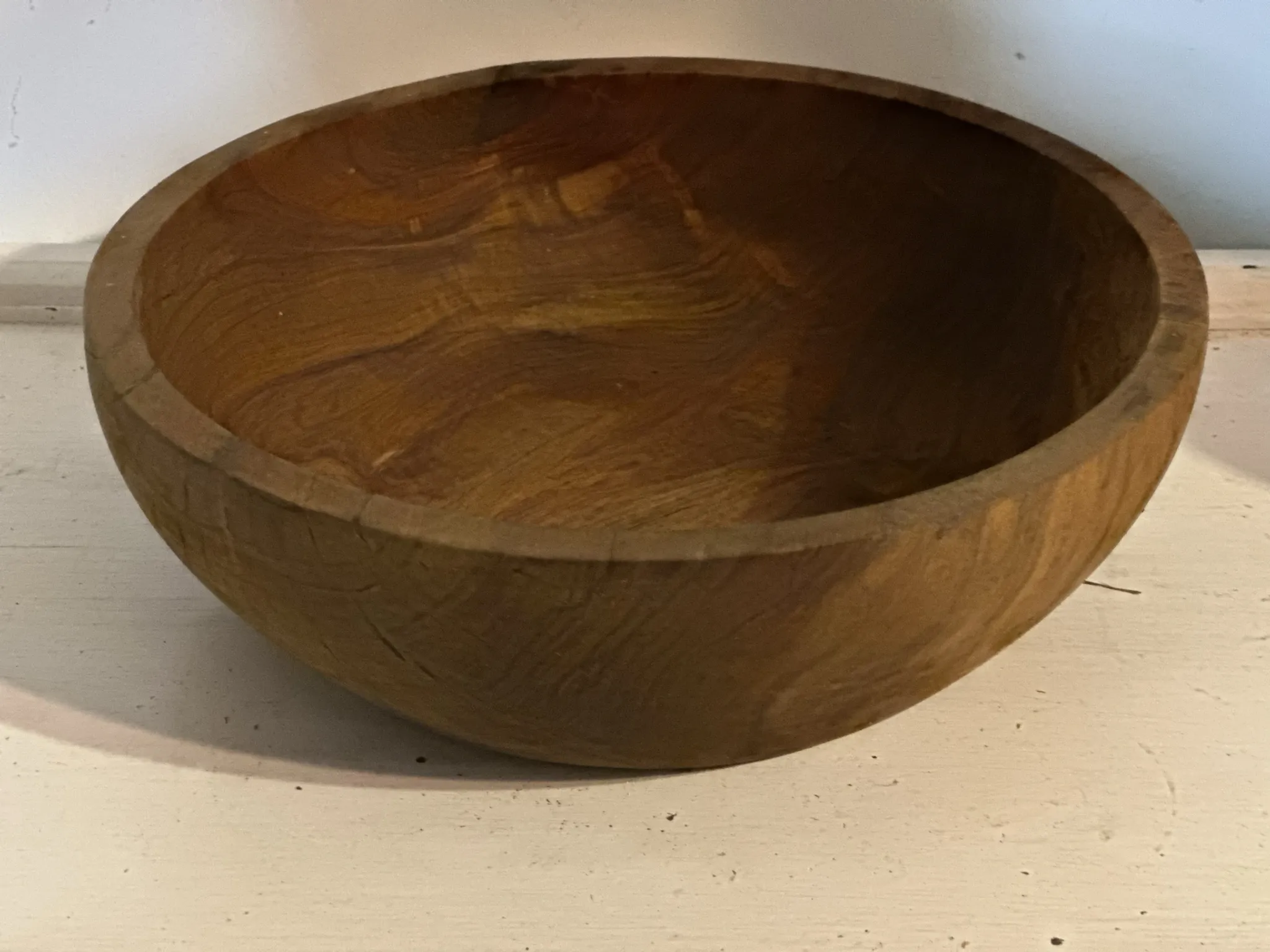 Large vintage solid wood bowl – Catch-all – Centrepiece – 3
