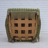 1960s, Danish armchair, original green furniture velour.