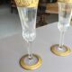 St Louis crystal champagne flutes