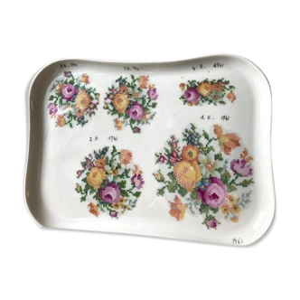 Tray in Porcelain of Paris