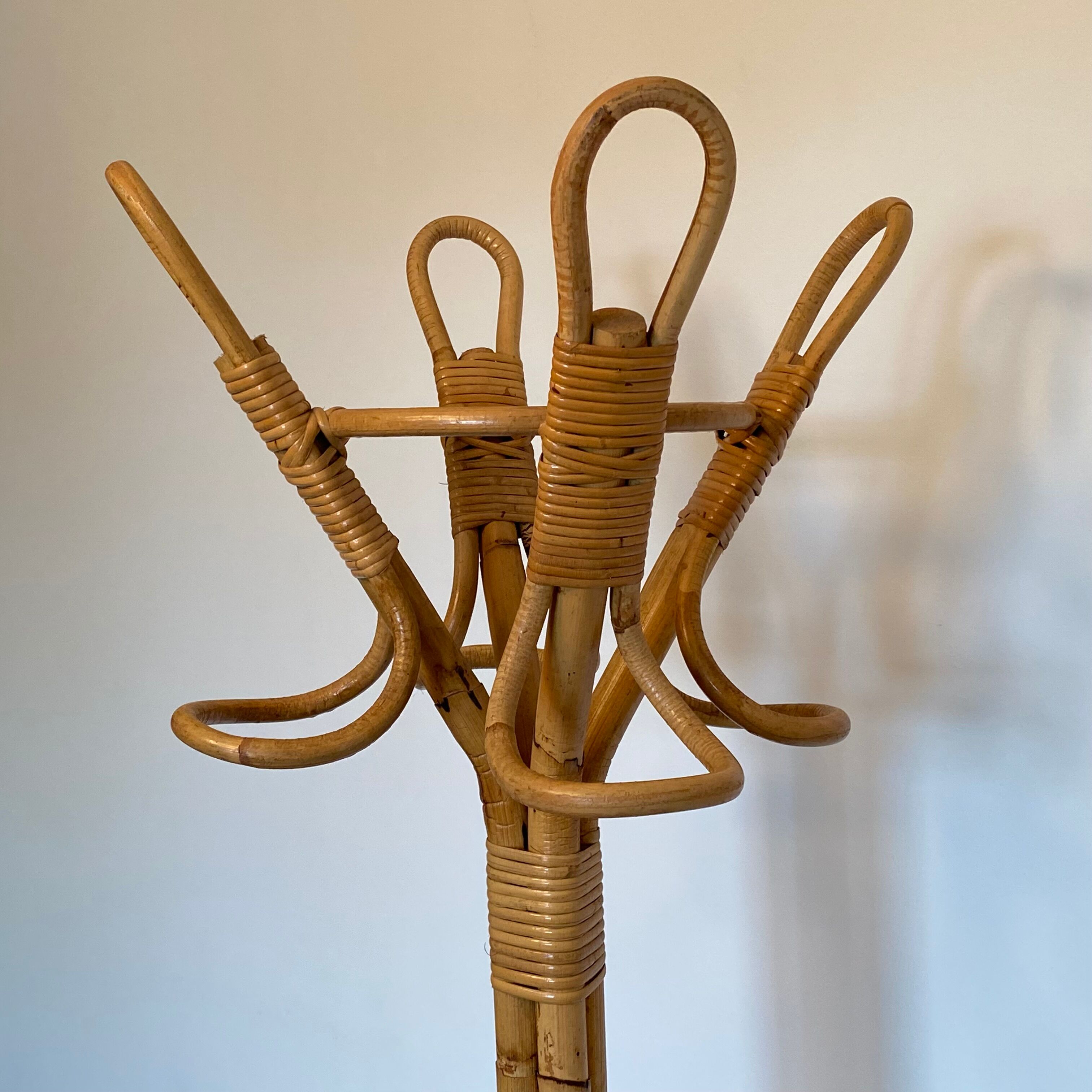 Bamboo parrot coat holder, 1970