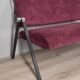 Vintage 70s burgundy fabric sofa Formanova design