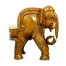 Chaise en teck sculptée éléphant