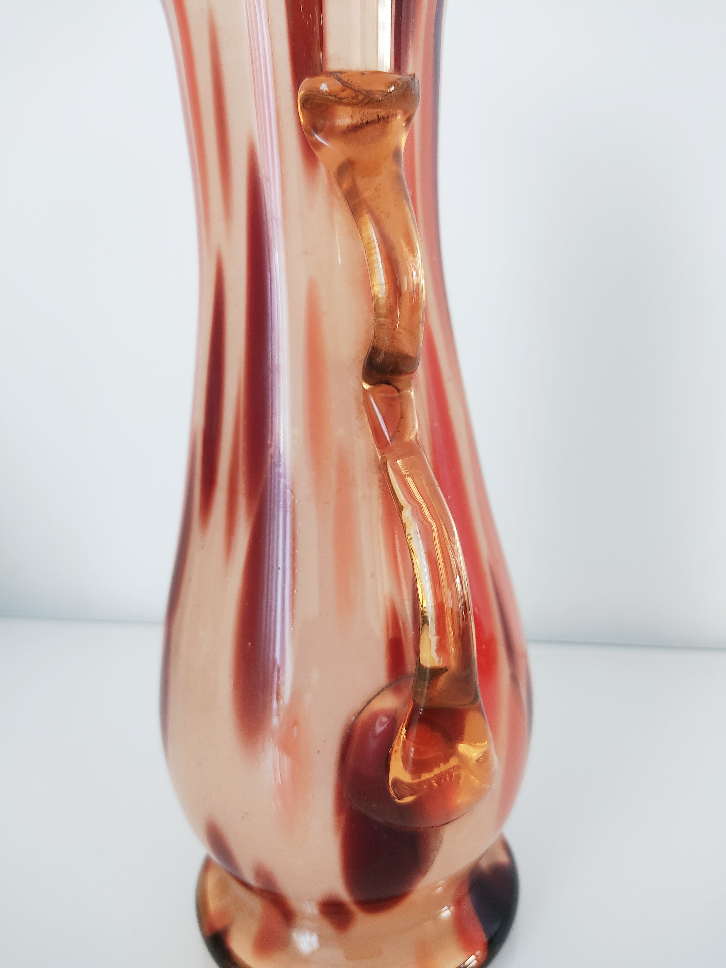 Vase verre tacheté verrerie de Scailmont début 20e