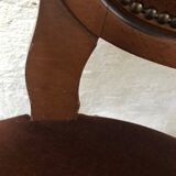 Fauteuil Voltaire assise marron