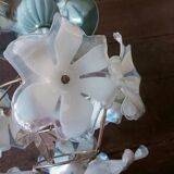 70s Flower and Mirror Chandelier